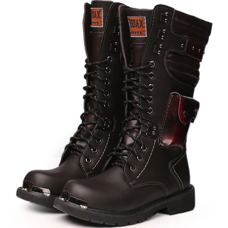 Men'S Shoes Hey Dude - الرجال الركبة عالية الأحذية الجلدية الشتاء